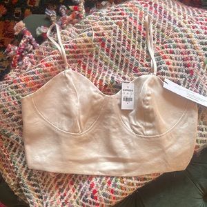 Express Satin Bustier Crop Top